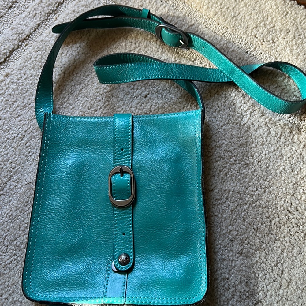 Patricia Nash Turquoise Venezia Buckled Crossbody Hermitage purse